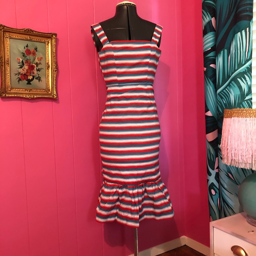 Custom Handmade Patriotic Retro Wiggle Dress